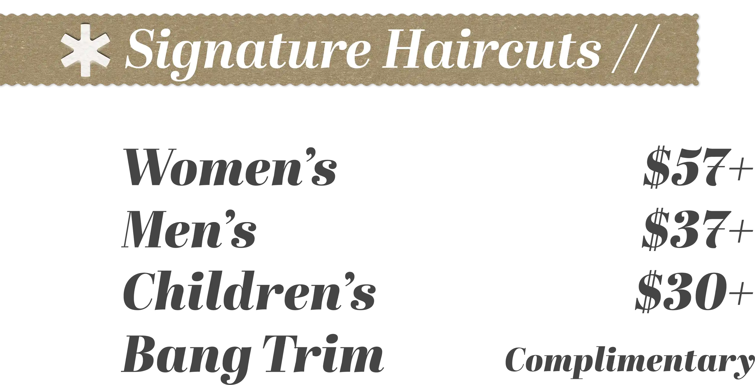 Signature Haircuts
